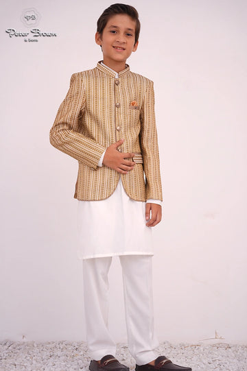 Zari Embroidery-Prince Coat Suit