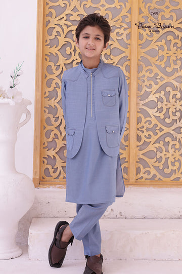 Denim-Kameez Shalwar with Vaskit