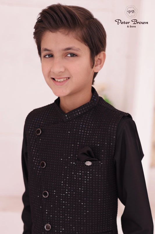 Side Cut-Boys Kameez Shalwar with Vasket