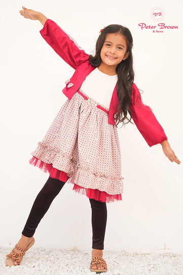 Net Sleeves-Girl Frock